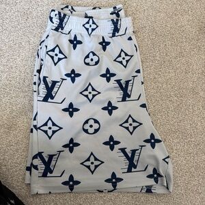 Navy and White Athletic Shorts